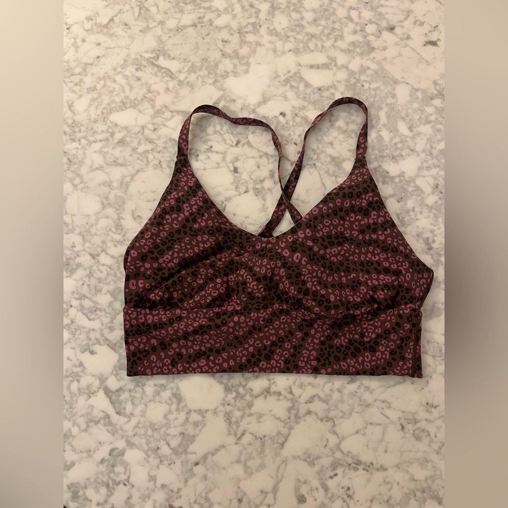 OFFLINE By Aerie Real Me Strappy Back Sports Bra in Animal Print